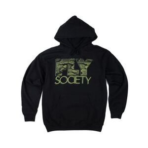 Fly Society Mens The Snakeskin Fly Hoodie Sweatshirt, Black, NWT